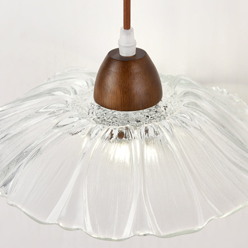Japanese Style Wall Light Geometry Shape Wall Lamp with Glass Shade for Living Room