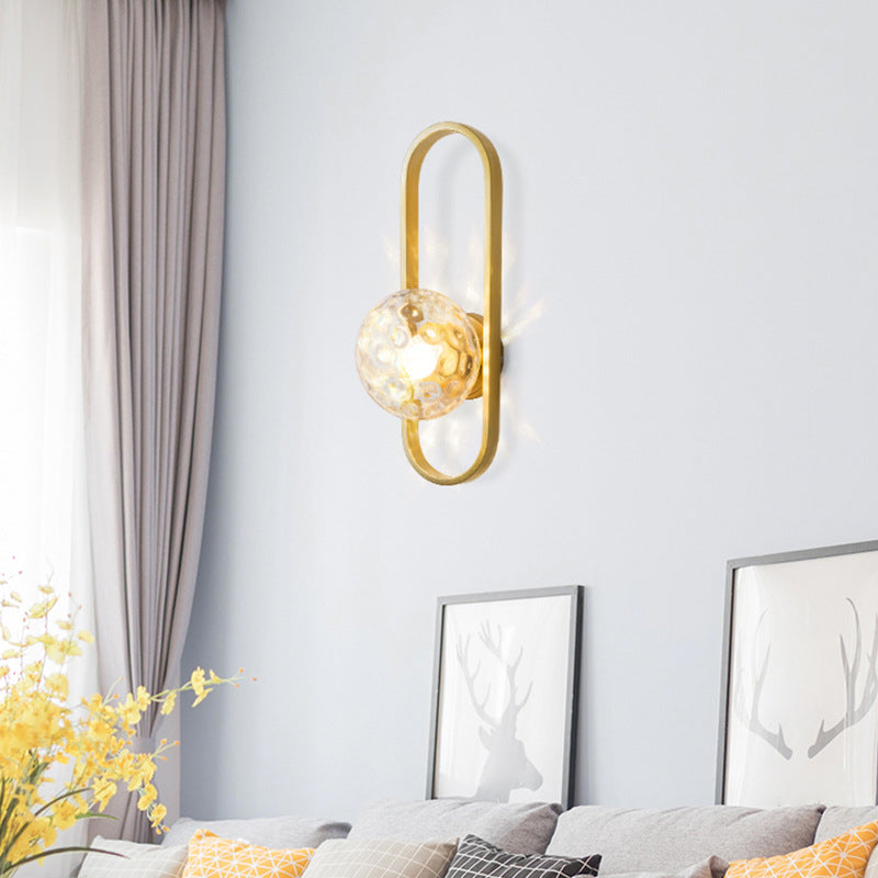 Modernist Wall Sconce Globe Glass Sconce Lighting for Bedroom