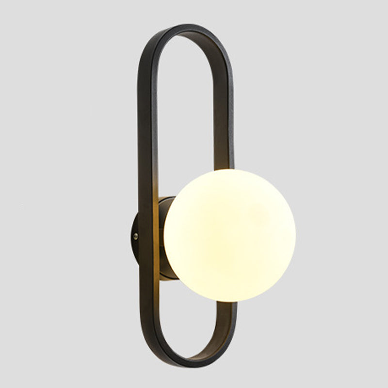 Modernist Wall Sconce Globe Glass Sconce Lighting for Bedroom