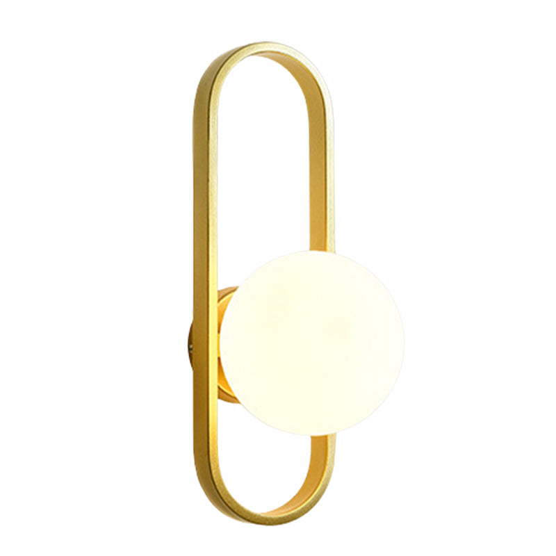 Modernist Wall Sconce Globe Glass Sconce Lighting for Bedroom