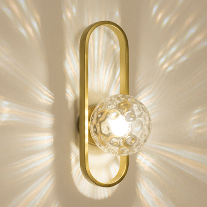 Modernist Wall Sconce Globe Glass Sconce Lighting for Bedroom