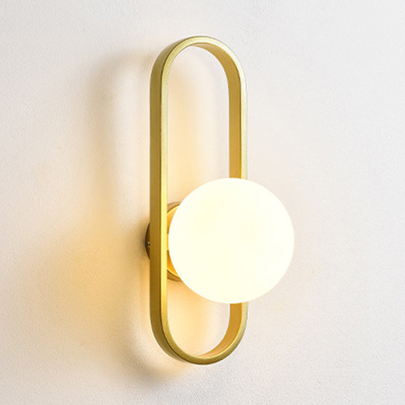 Modernist Wall Sconce Globe Glass Sconce Lighting for Bedroom
