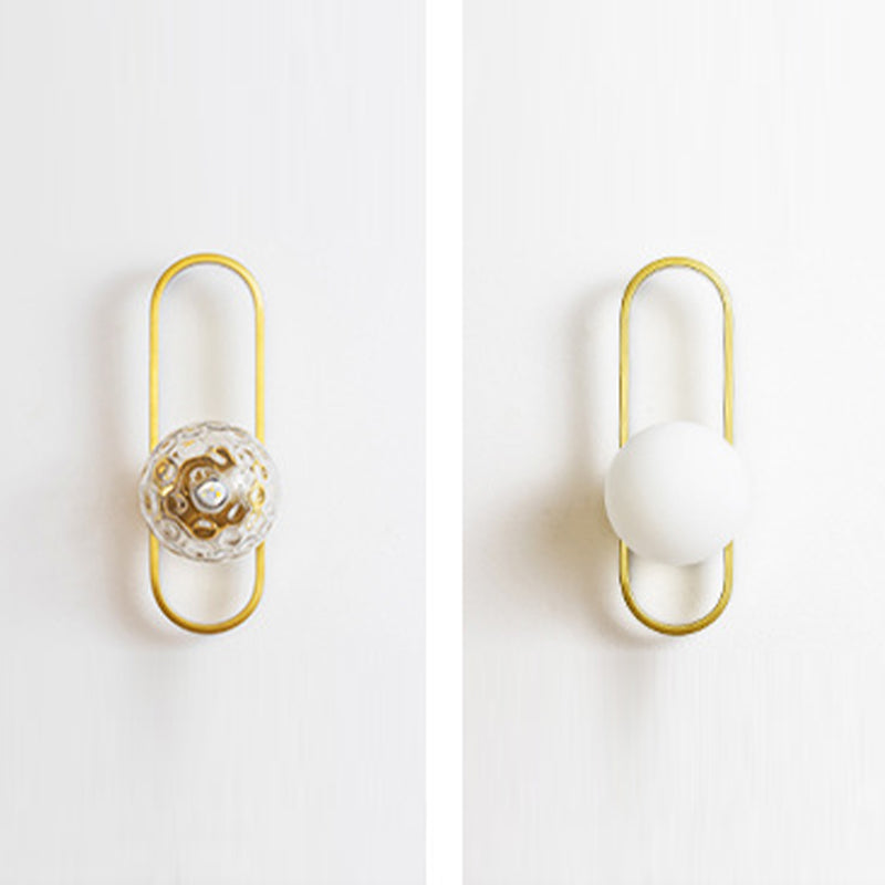 Modernist Wall Sconce Globe Glass Sconce Lighting for Bedroom