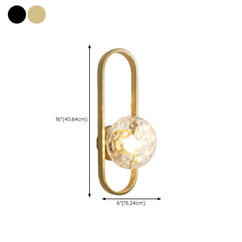 Modernist Wall Sconce Globe Glass Sconce Lighting for Bedroom