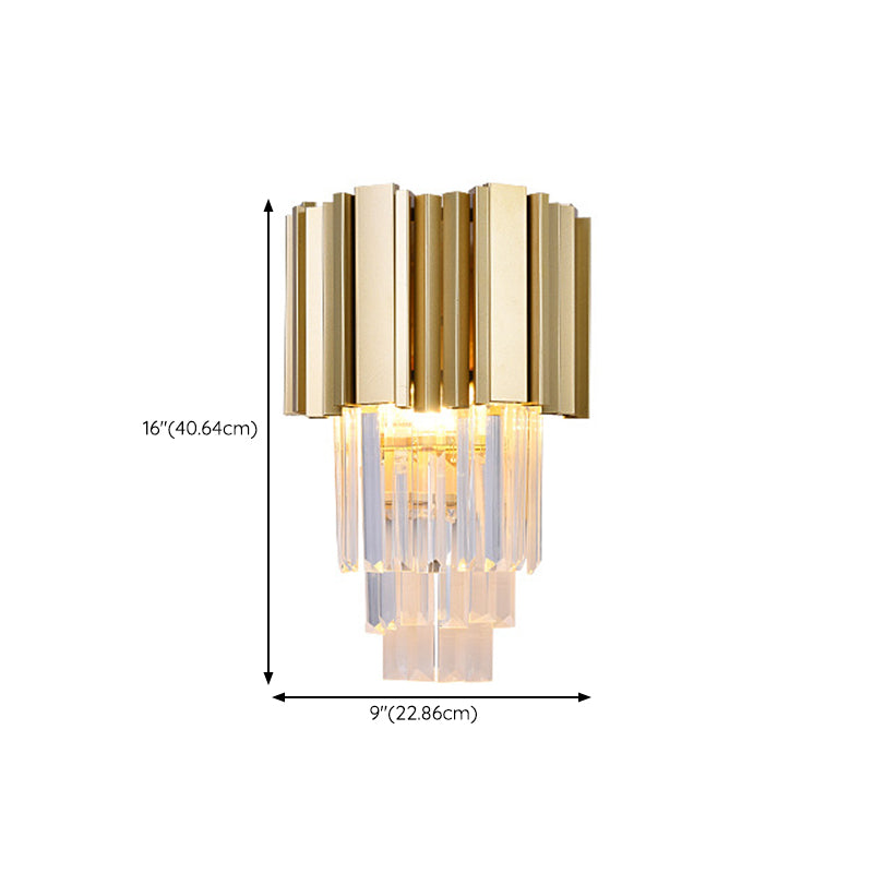 Post-Modern Wall Sconce Metal Sconce Lighting in Gold for Living Room