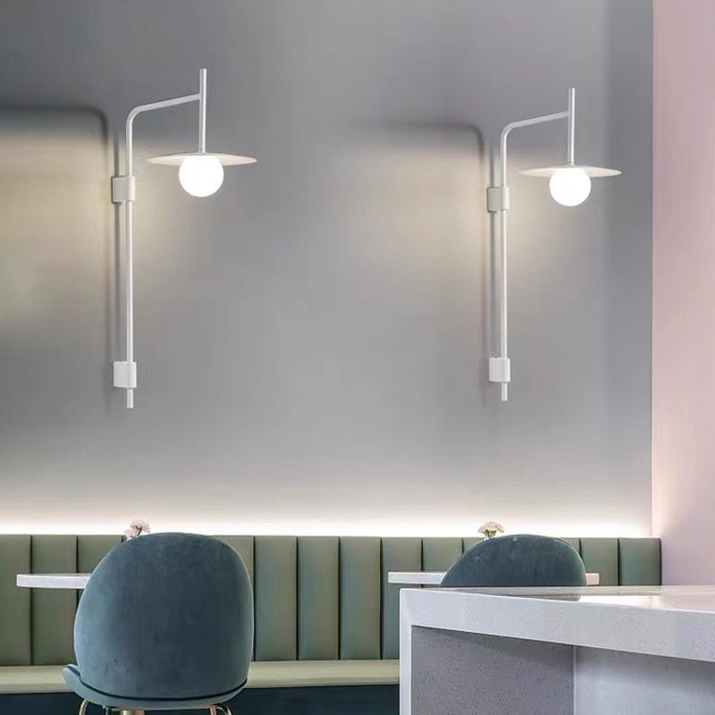 Industrial Style Clad Cone Wall Sconce Metal 1 Light Sconces for Dining Room