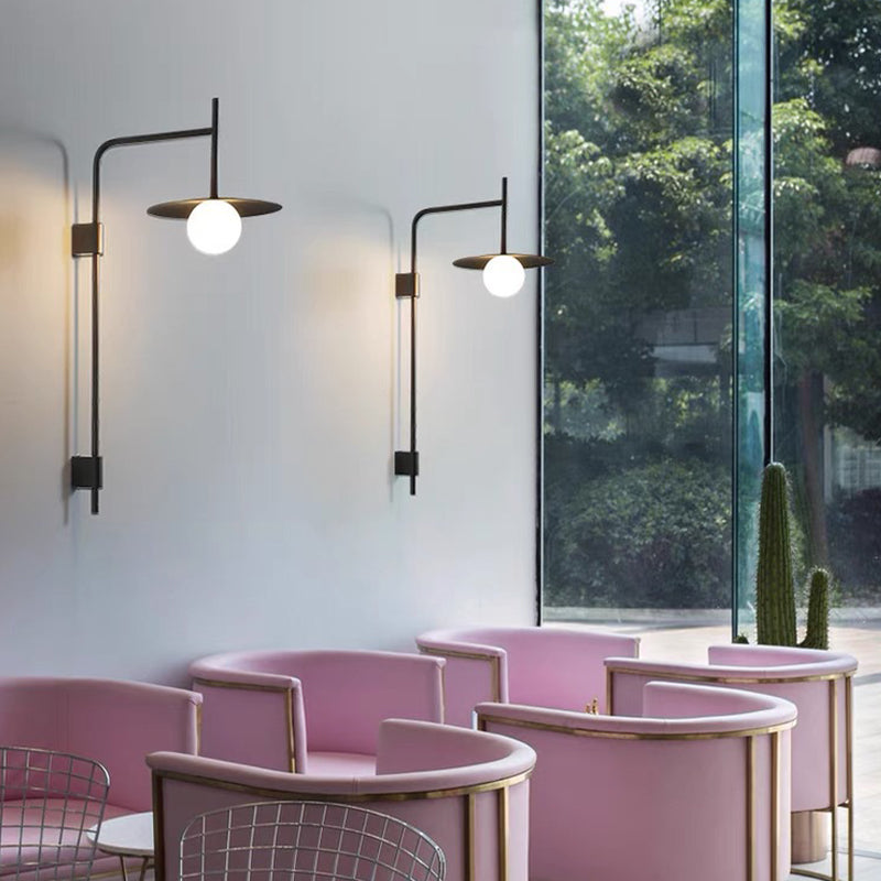 Industrial Style Clad Cone Wall Sconce Metal 1 Light Sconces for Dining Room