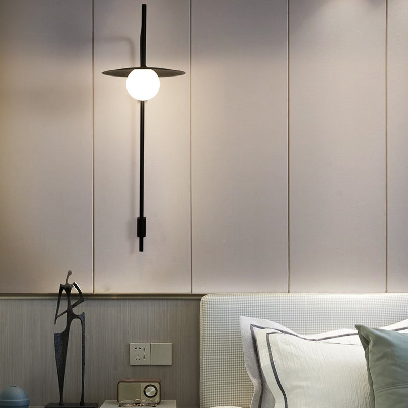 Industrial Style Clad Cone Wall Sconce Metal 1 Light Sconces for Dining Room