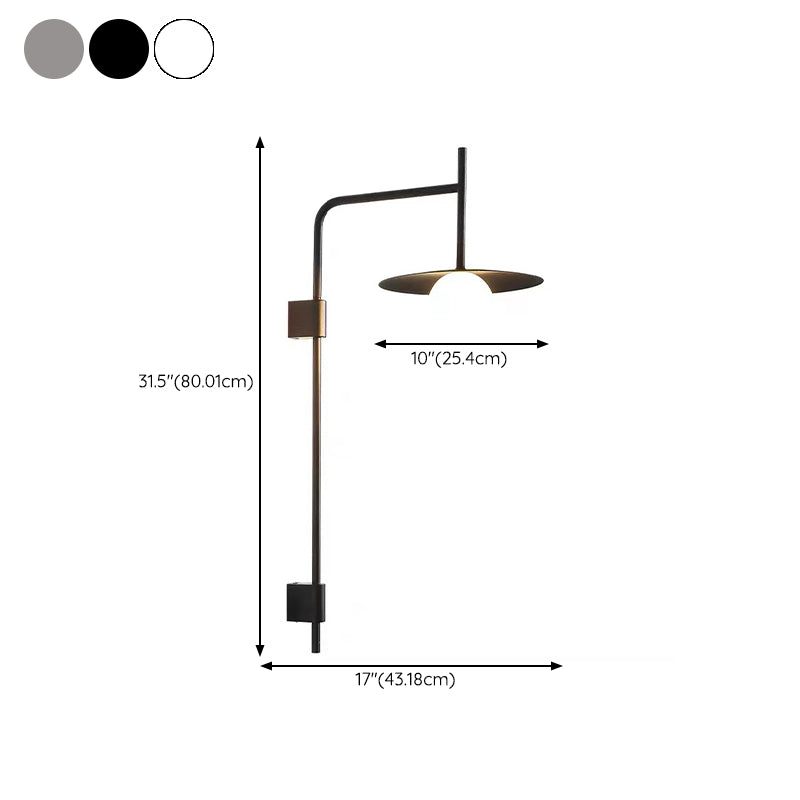 Industrial Style Clad Cone Wall Sconce Metal 1 Light Sconces for Dining Room
