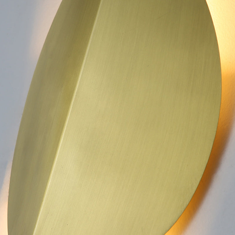 Leaf Shape 1 - Light Wall Mount Light Solid Brass LED Post Modern Wall Light in Gold