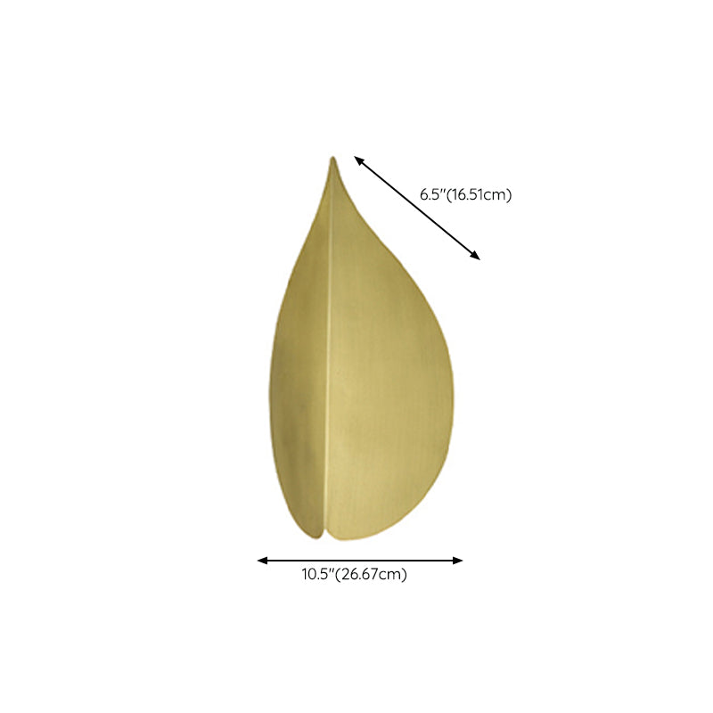 Leaf Shape 1 - Light Wall Mount Light Solid Brass LED Post Modern Wall Light in Gold