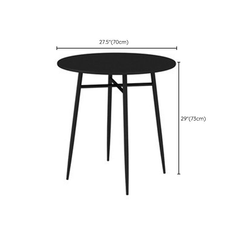Modern Metal Bistro Table Set in Black 1/3/5 Pieces Dining Table Set for Outside