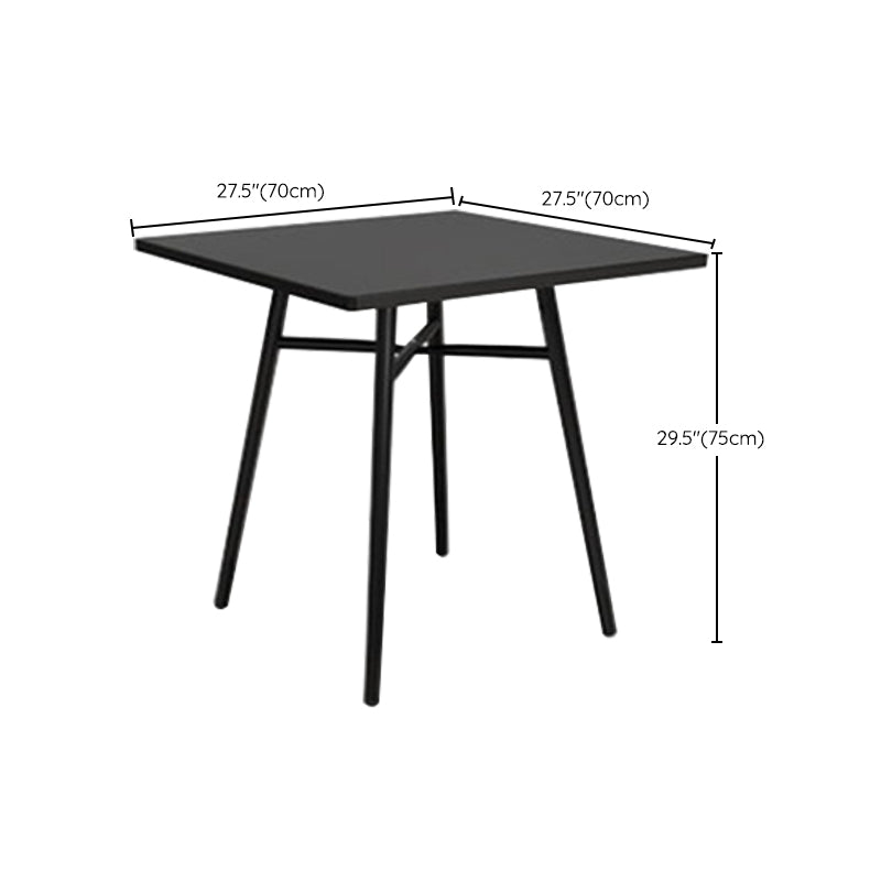 Modern Metal Bistro Table Set in Black 1/3/5 Pieces Dining Table Set for Outside