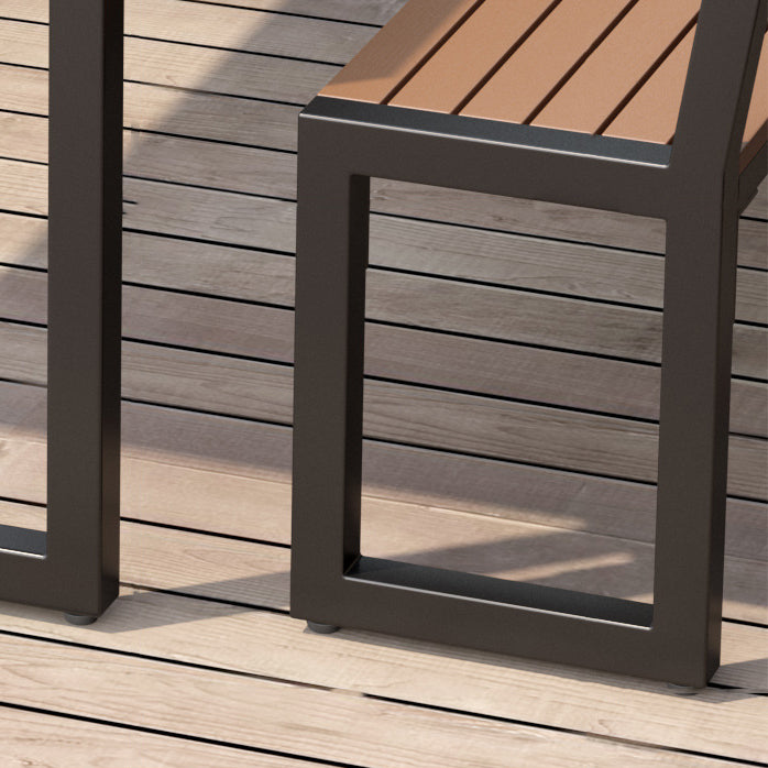 Rectangular Modern Picnic Table 1/3 Pieces Reclaimed Wood Dining Picnic Table