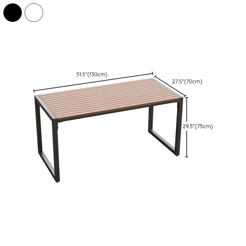 Rectangular Modern Picnic Table 1/3 Pieces Reclaimed Wood Dining Picnic Table