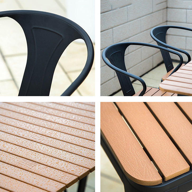 Modern Round Dining Set 1/2/5/7 Pieces Reclaimed Wood Dining Table Set for Outdoor