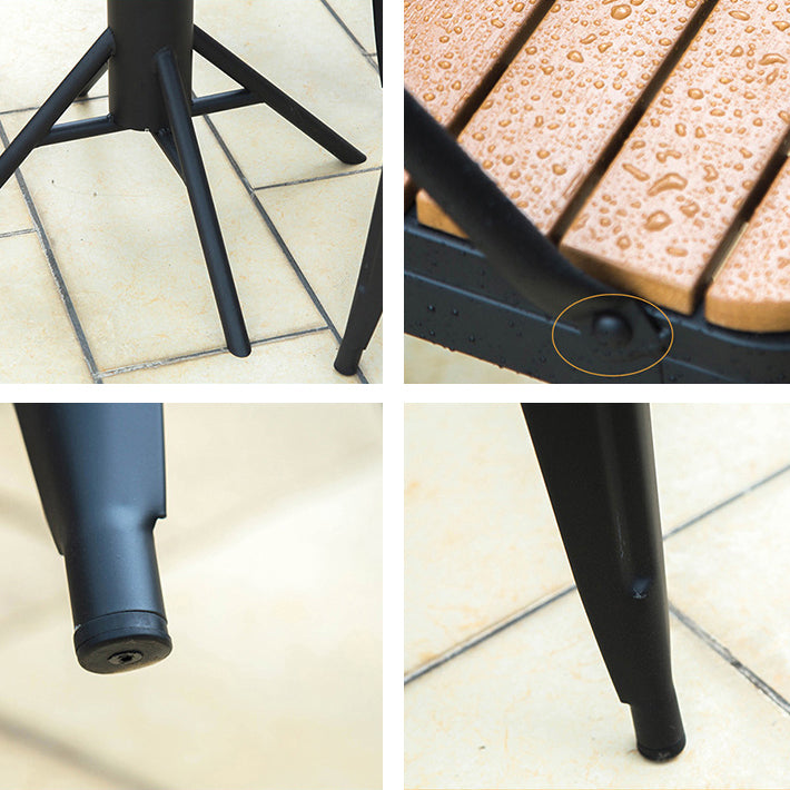 Modern Round Dining Set 1/2/5/7 Pieces Reclaimed Wood Dining Table Set for Outdoor