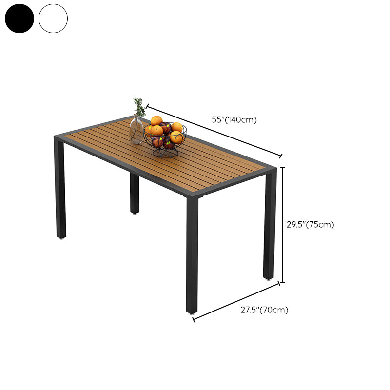 Modern Style 1/2/4 Pieces Rectangular Picnic Table Reclaimed Wood Patio Dining Table