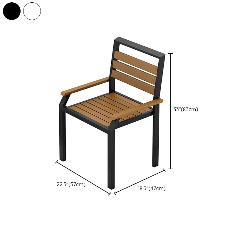 Modern Style 1/2/4 Pieces Rectangular Picnic Table Reclaimed Wood Patio Dining Table