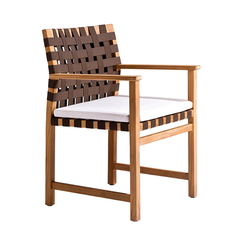 Modern 1/6 Pieces Rectangular Dining Set Solid Wood Dining Table Set for Outdoor