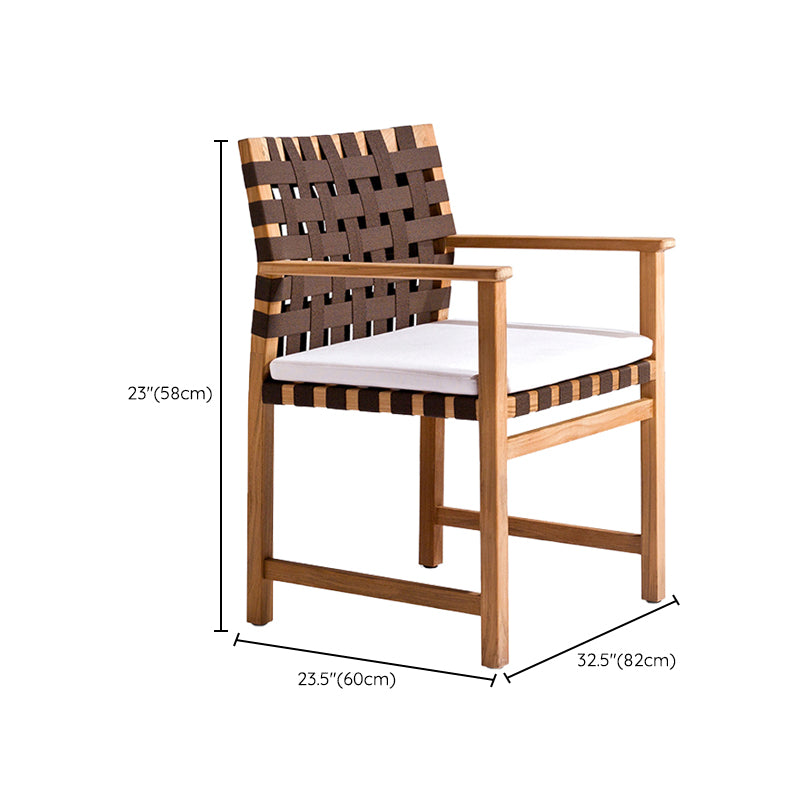 Modern 1/6 Pieces Rectangular Dining Set Solid Wood Dining Table Set for Outdoor
