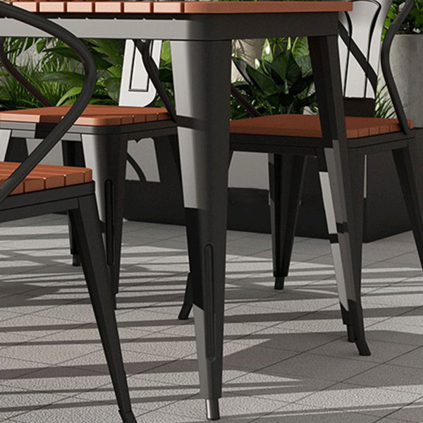 Modern Style Metal Dining Set 1/3/5/7 Pieces Reclaimed Wood Dining Table Set