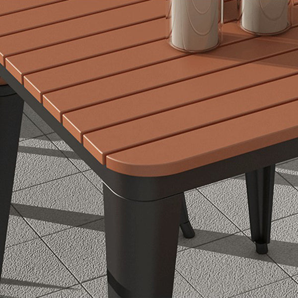 Modern Style Metal Dining Set 1/3/5/7 Pieces Reclaimed Wood Dining Table Set