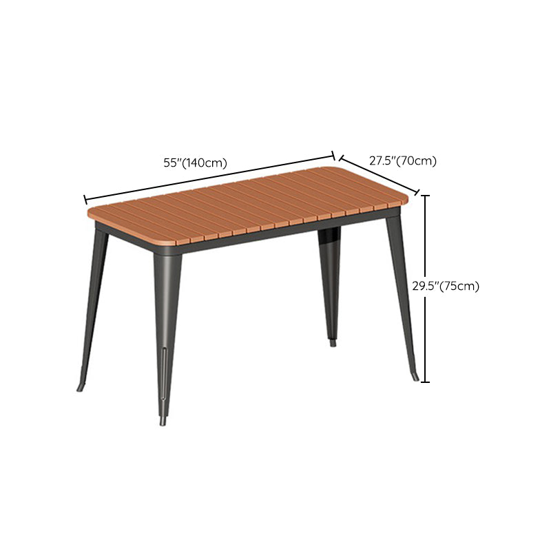 Modern Style Metal Dining Set 1/3/5/7 Pieces Reclaimed Wood Dining Table Set