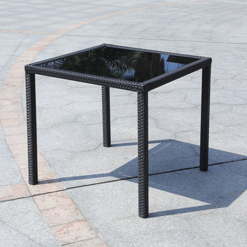 Modern Dining Set 1/5 Pieces Glass Dining Table Set for Outdoor