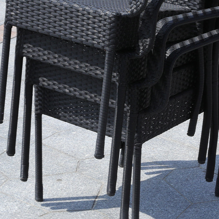 Modern Dining Set 1/5 Pieces Glass Dining Table Set for Outdoor