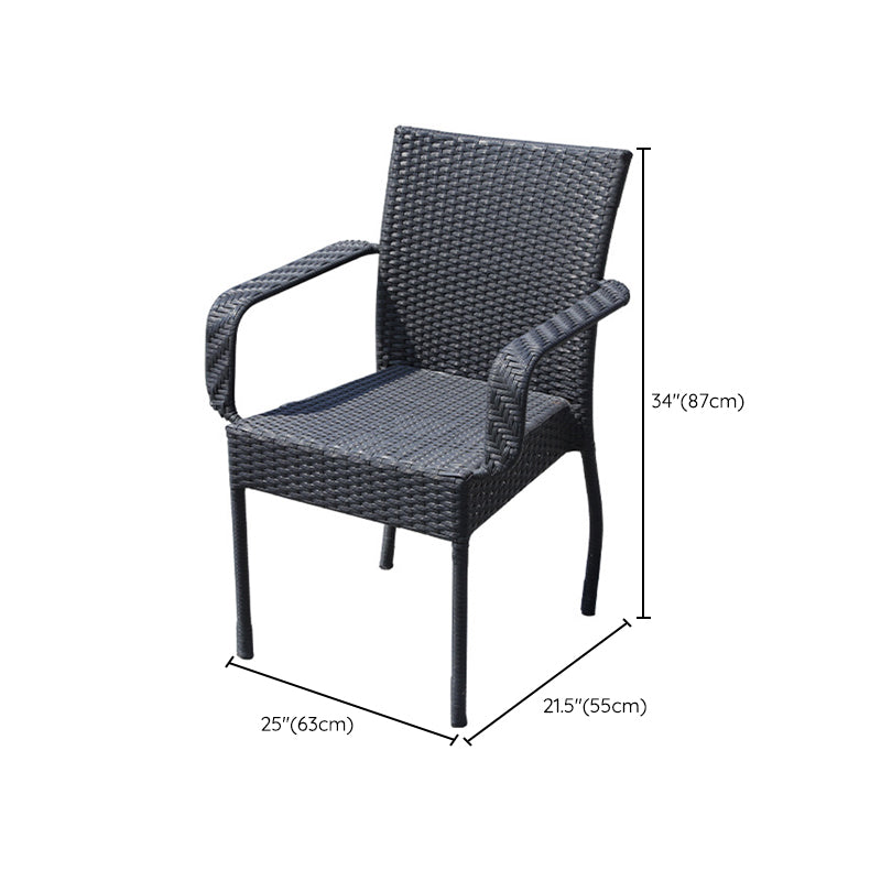 Modern Dining Set 1/5 Pieces Glass Dining Table Set for Outdoor