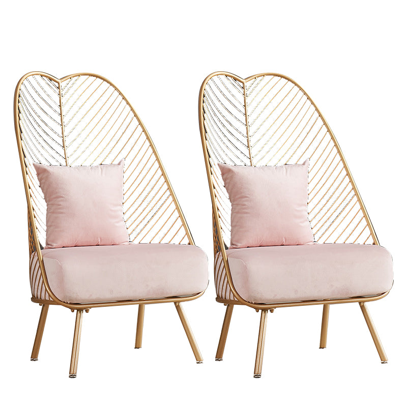 Arms Included Egg Chair Living Room Chair with Gold Tone Legs