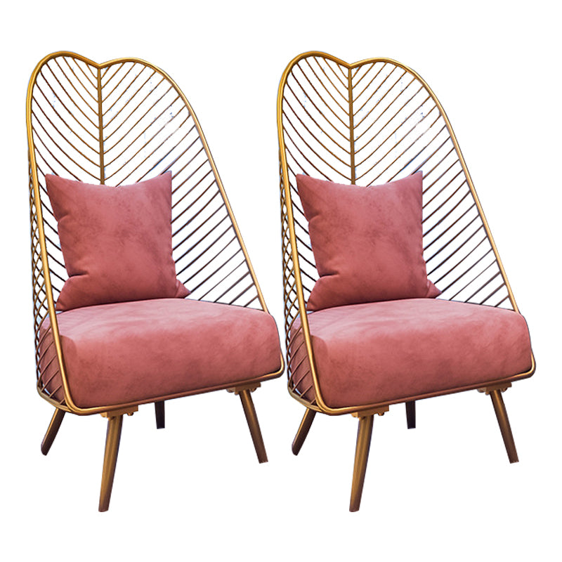 Arms Included Egg Chair Living Room Chair with Gold Tone Legs