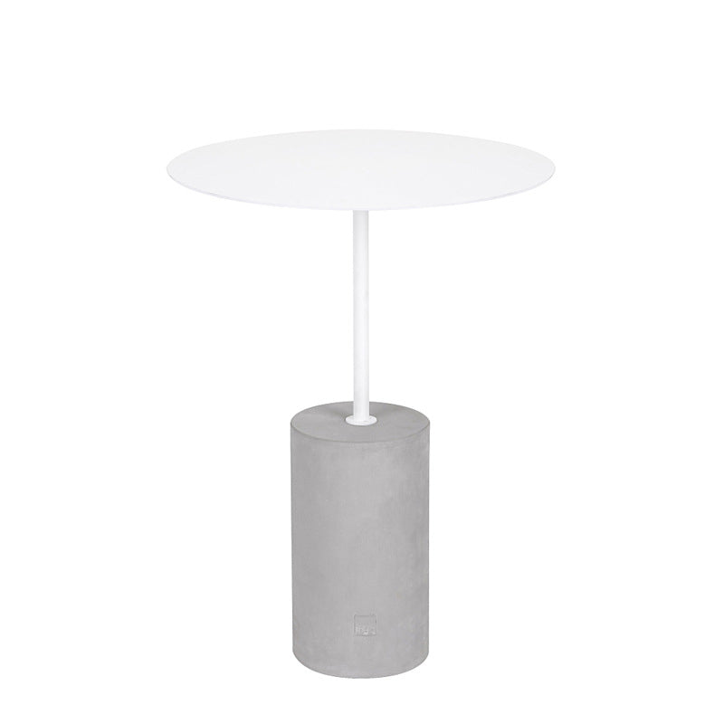 Side Table Metal Pedestal Round Mid-Century Living Room End Table