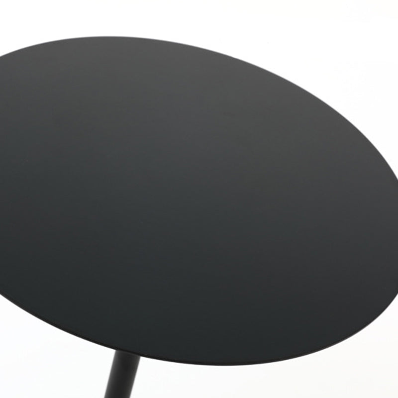 Side Table Metal Pedestal Round Mid-Century Living Room End Table