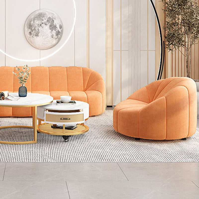 Contemporary Sloped Arms Sofa with Tight Back for Living Room