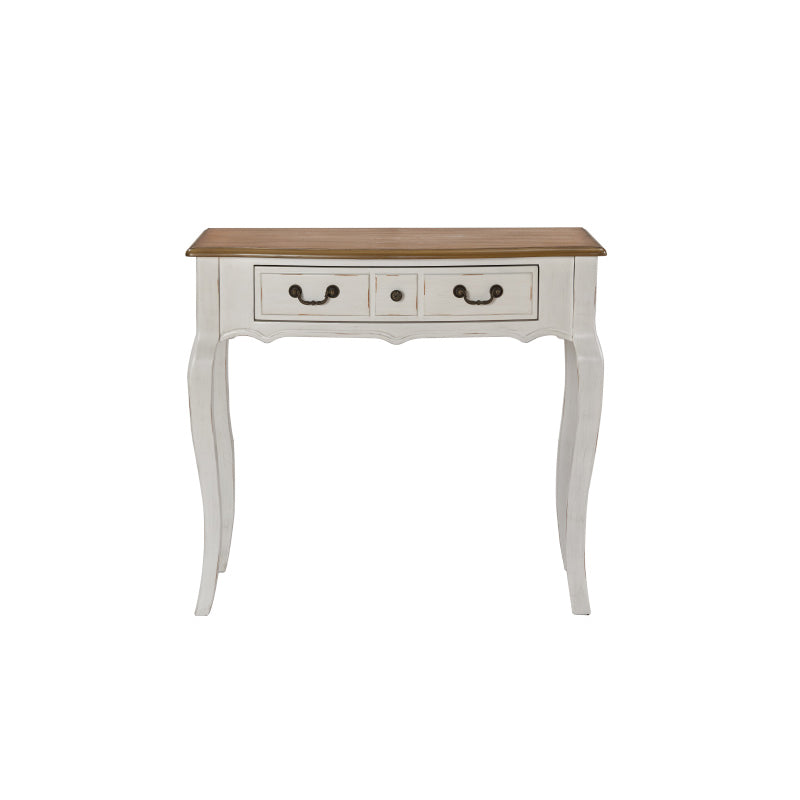 Victorian White Makeup Vanity Desk Table Solid Wood Dressing Table Stool Set
