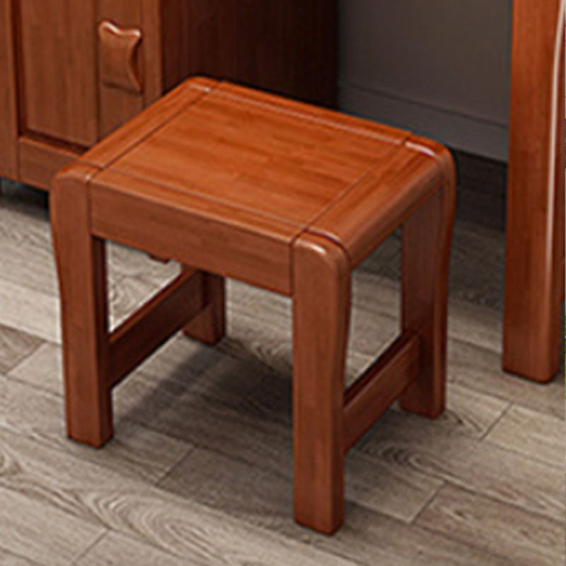 Bedroom Traditions Mirror Double Drawers Solid Wood Standing Make-up Vanity