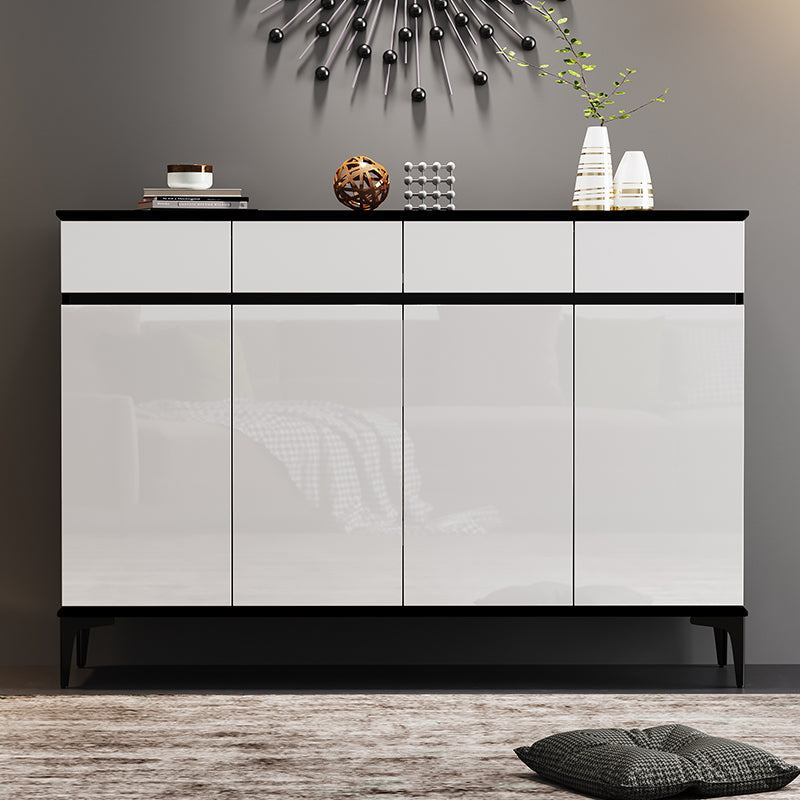 Modern Simple 39.4" Tall Cabinet 2/34 - Drawer Gray and Black Storage Cabinet