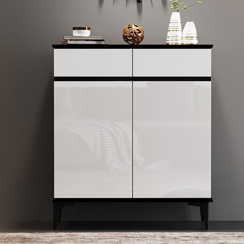 Modern Simple 39.4" Tall Cabinet 2/34 - Drawer Gray and Black Storage Cabinet