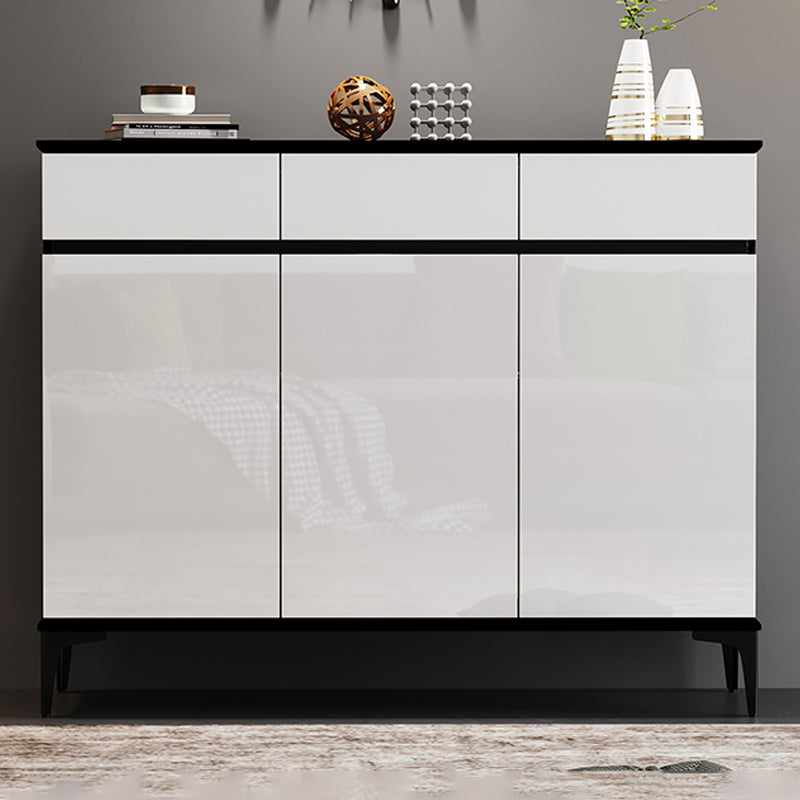 Modern Simple 39.4" Tall Cabinet 2/34 - Drawer Gray and Black Storage Cabinet