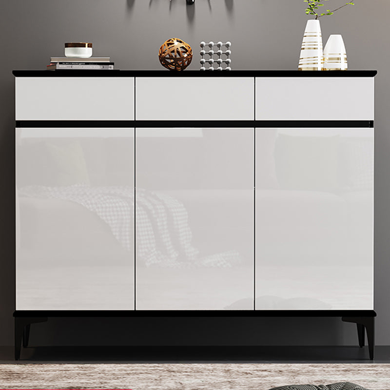 Modern Simple 39.4" Tall Cabinet 2/34 - Drawer Gray and Black Storage Cabinet
