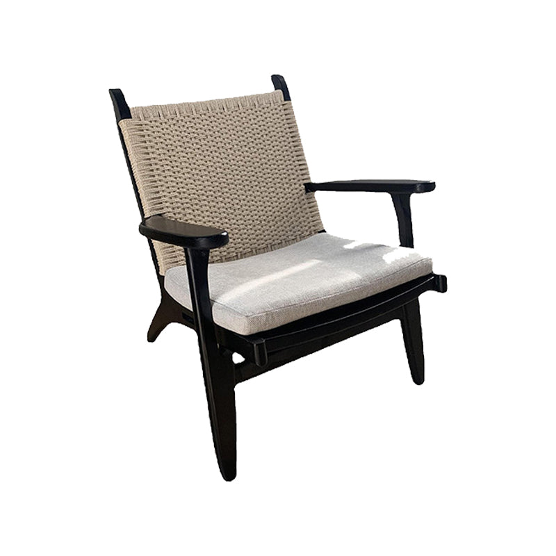 Arms Included Wood Square Arms Woven Back Lounge Accent Chair,30.70" W