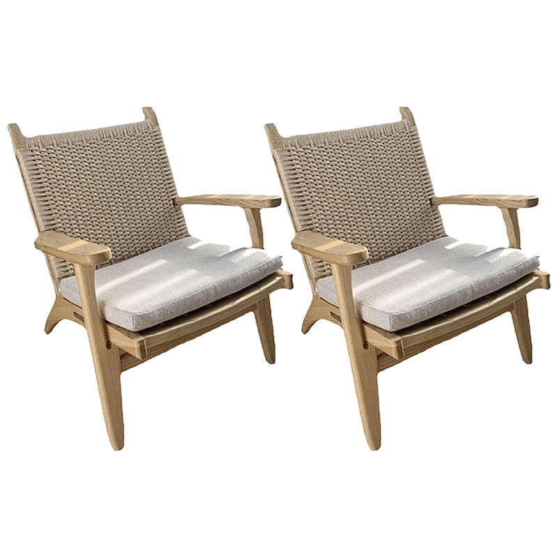 Arms Included Wood Square Arms Woven Back Lounge Accent Chair,30.70" W