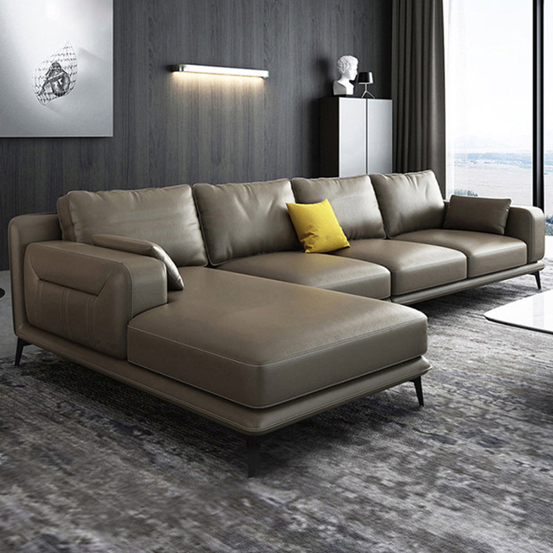 Nordic Pillows Recessed Arm Living Room Faux Leather Stationary Seating