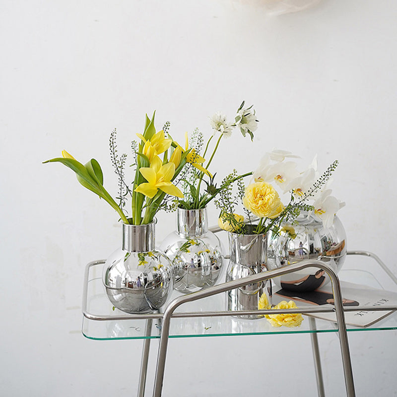 Modern Glass End Slide Table 2-Tier Corner Table with Storage