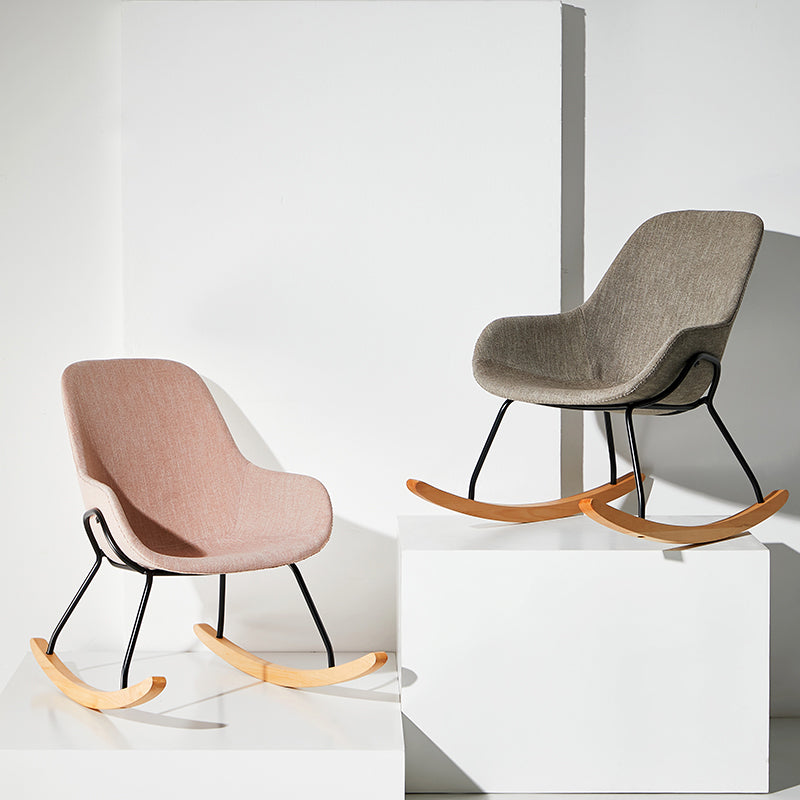 Linen Sled Base Chair 35.43" Wide Arms Included Chair with Black Legs