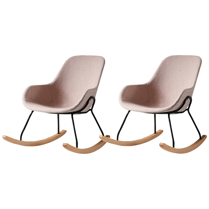 Linen Sled Base Chair 35.43" Wide Arms Included Chair with Black Legs