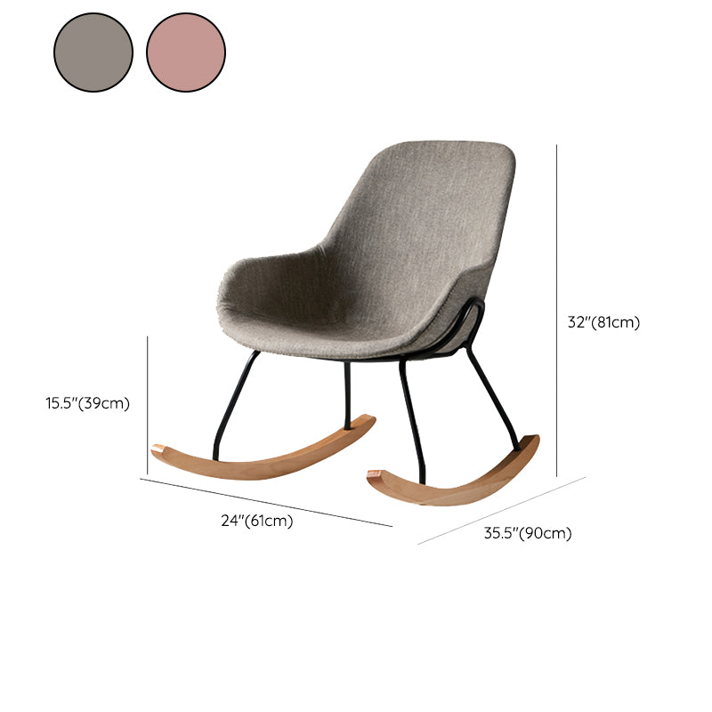 Linen Sled Base Chair 35.43" Wide Arms Included Chair with Black Legs