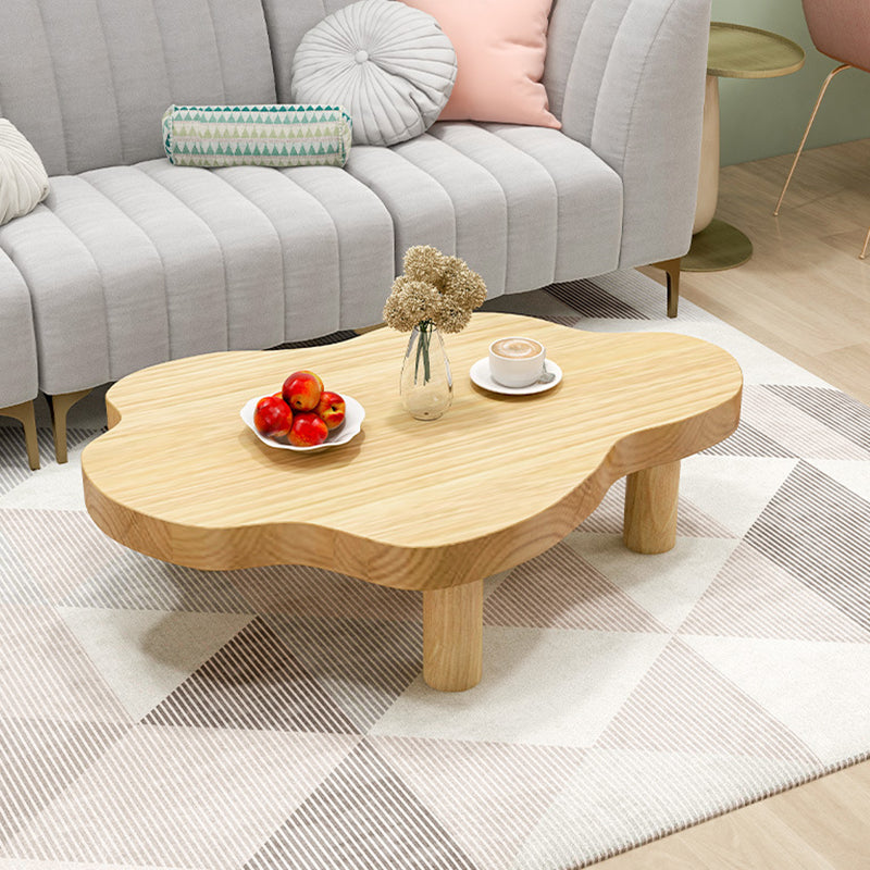 Nordic Coffee Table 3 Legs Solid Wood Geometric Single Coffee Table